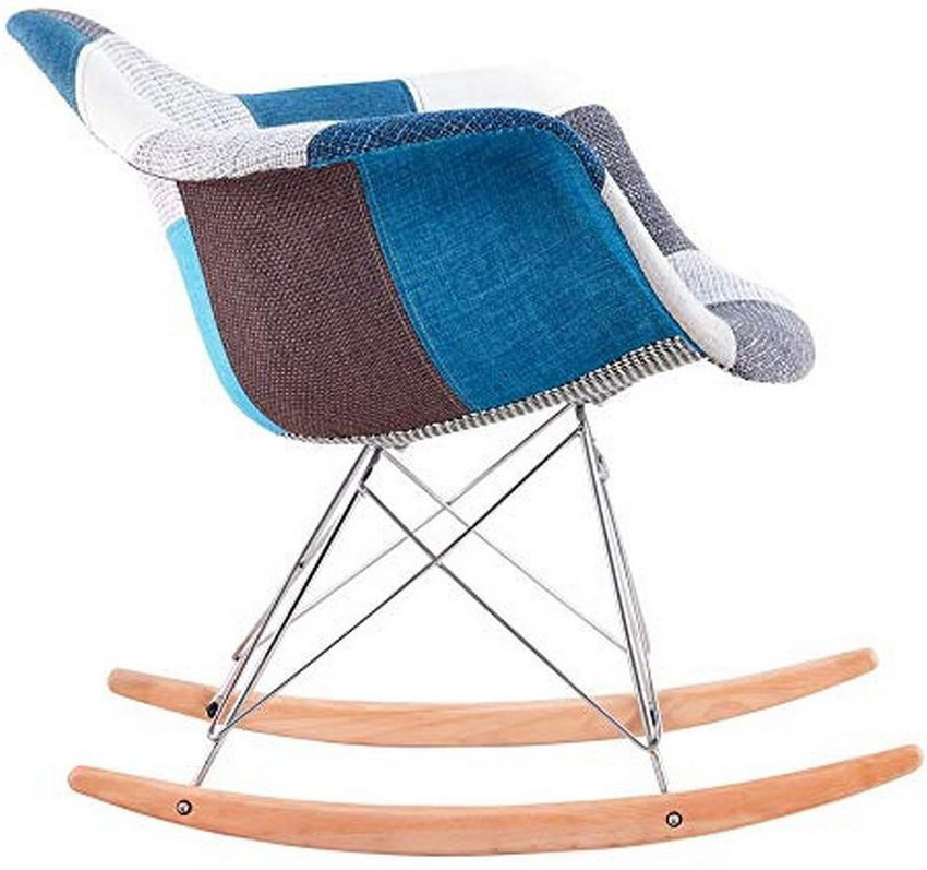 Urbancart Patchwork Rocking Upholstered Modern Arm Chair with