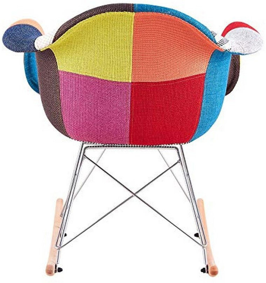 Urbancart Patchwork Rocking Upholstered Modern Arm Chair with