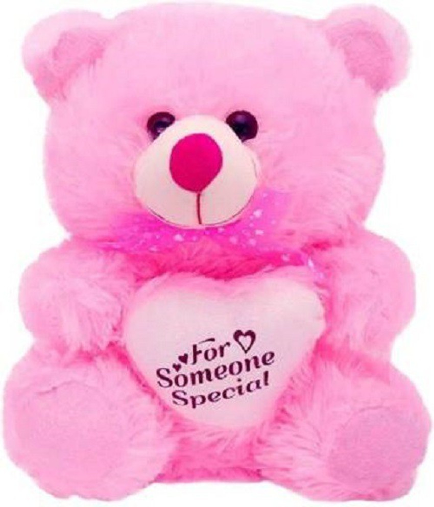 Saubhagye Pink Soft Teddy Bear Someone Special Heart 28cm 28