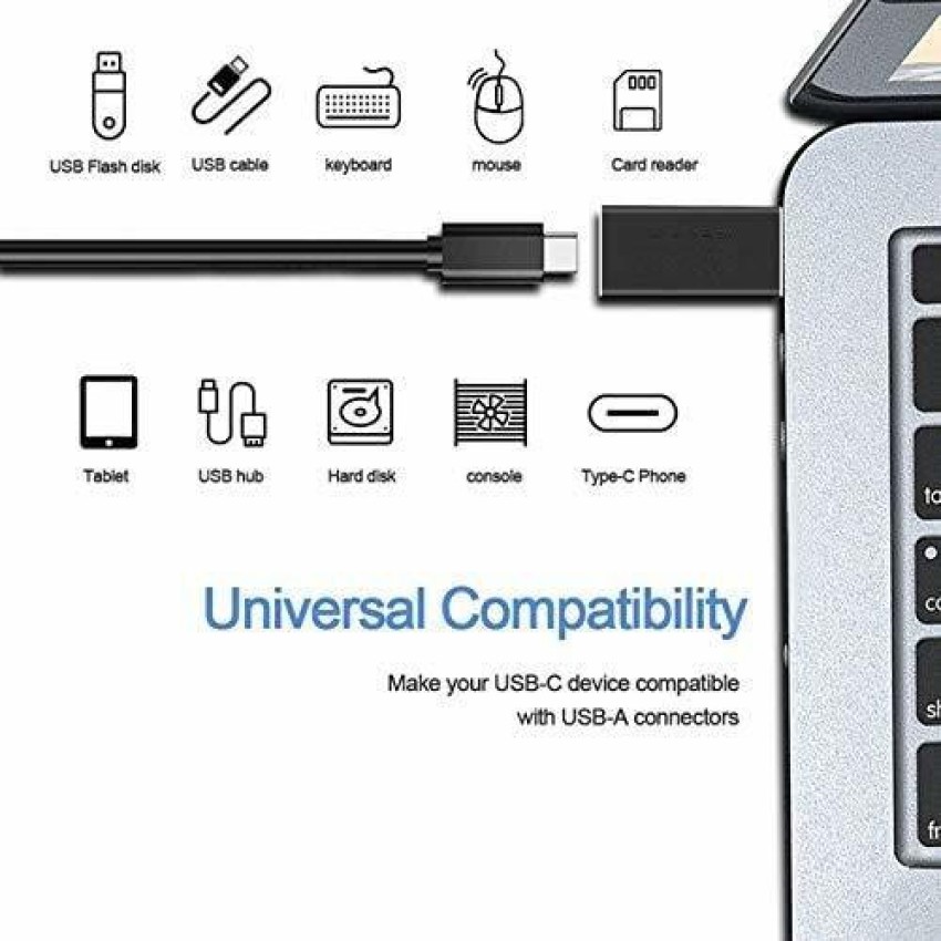 Ravbelli USB Type C Female to USB Male Adapter USB Type C Female to USB  Male Adapter - USB C to USB A Connector,Works with Laptops,Chargers,and  More Devices with Standard USB A Interface USB Charger, Laptop Accessory  Price in India - Flipkart