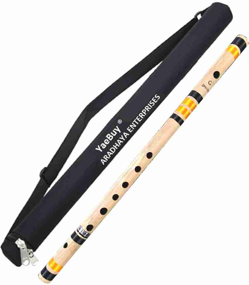 YaBuy Bamboo Flute Scale C Sharp Natural With Carry Bag 19