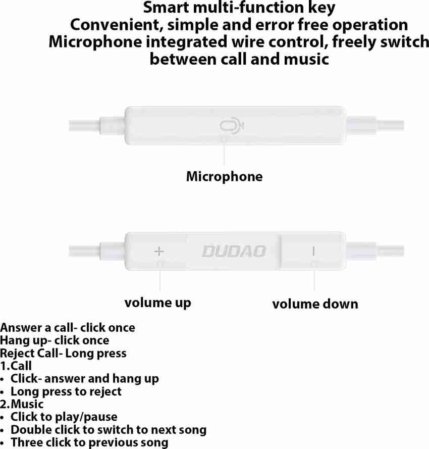 DUDAO X14L Lightning Earphones Compatible for iPad iPhone