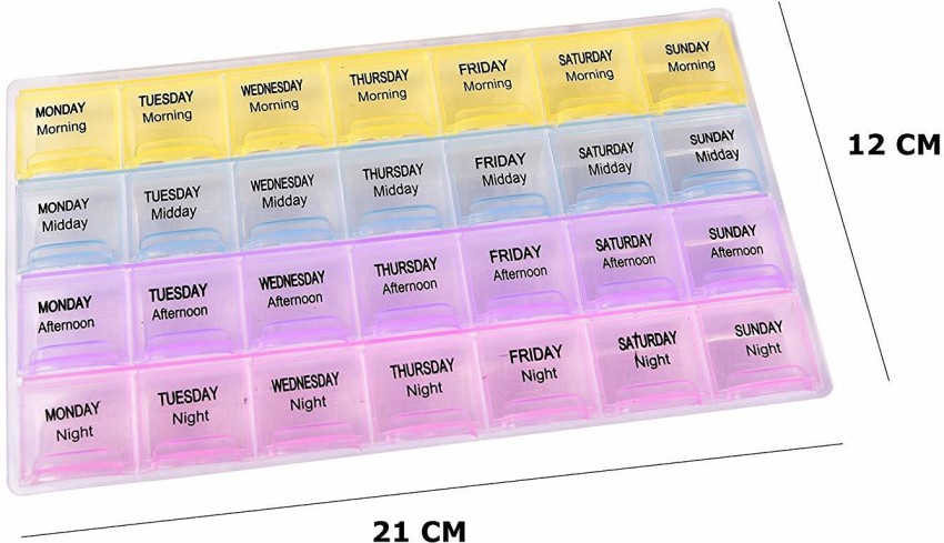 Kreya Enterprise Pill Box 1 week Pill Medicine Tablet Case box