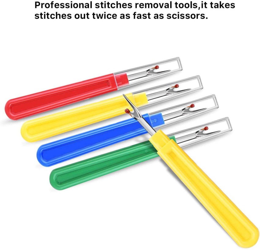 Buy 4Pcs/Set Plastic Handle Steel Thread Cutter Seam Ripper Stitch Removal  Knife Needle Arts Sewing Tools Sewing Accessories Online