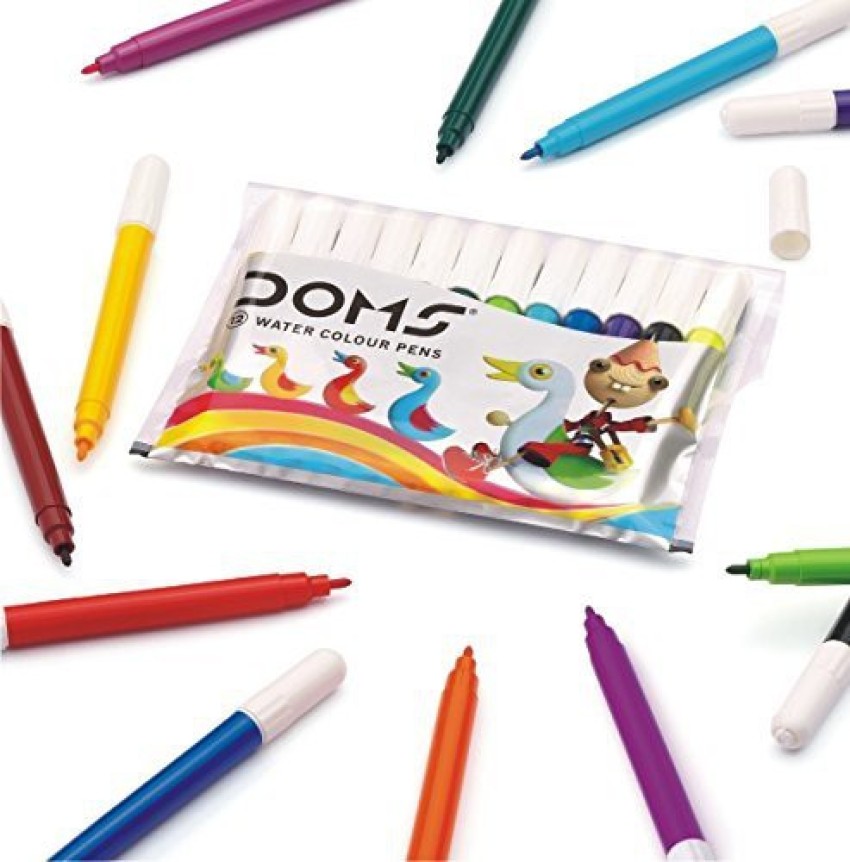 DOMS Aqua (12,24) Colour Sketch Pens – TheKalamStore