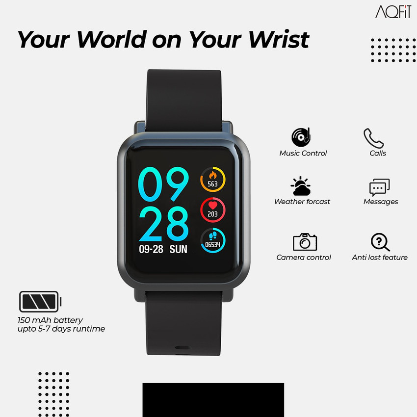 AQFIT Coolfit W8 Smartwatch Price in India Buy AQFIT Coolfit W8 Smartwatch online at Flipkart