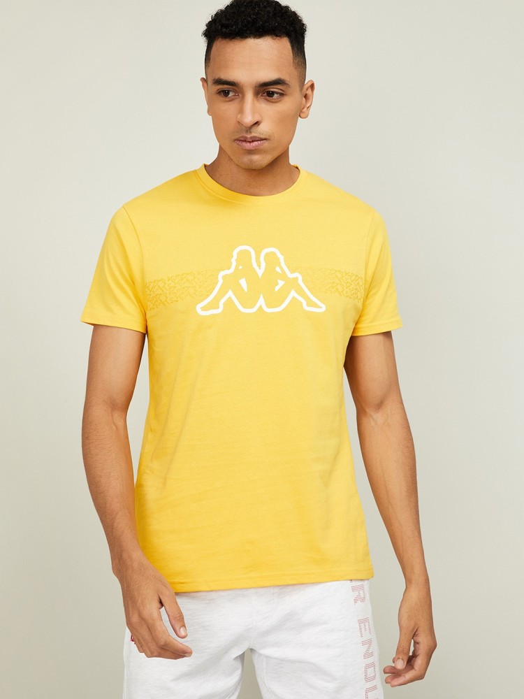 Kappa Printed Men Round Neck Yellow T Shirt Buy Kappa Printed Men Round Neck Yellow T Shirt Online at Best Prices in India Flipkart