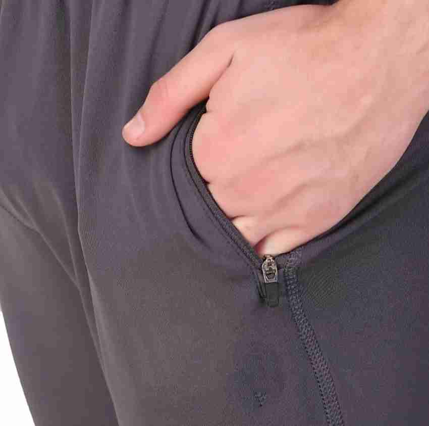 Track pants sales with zipper fly