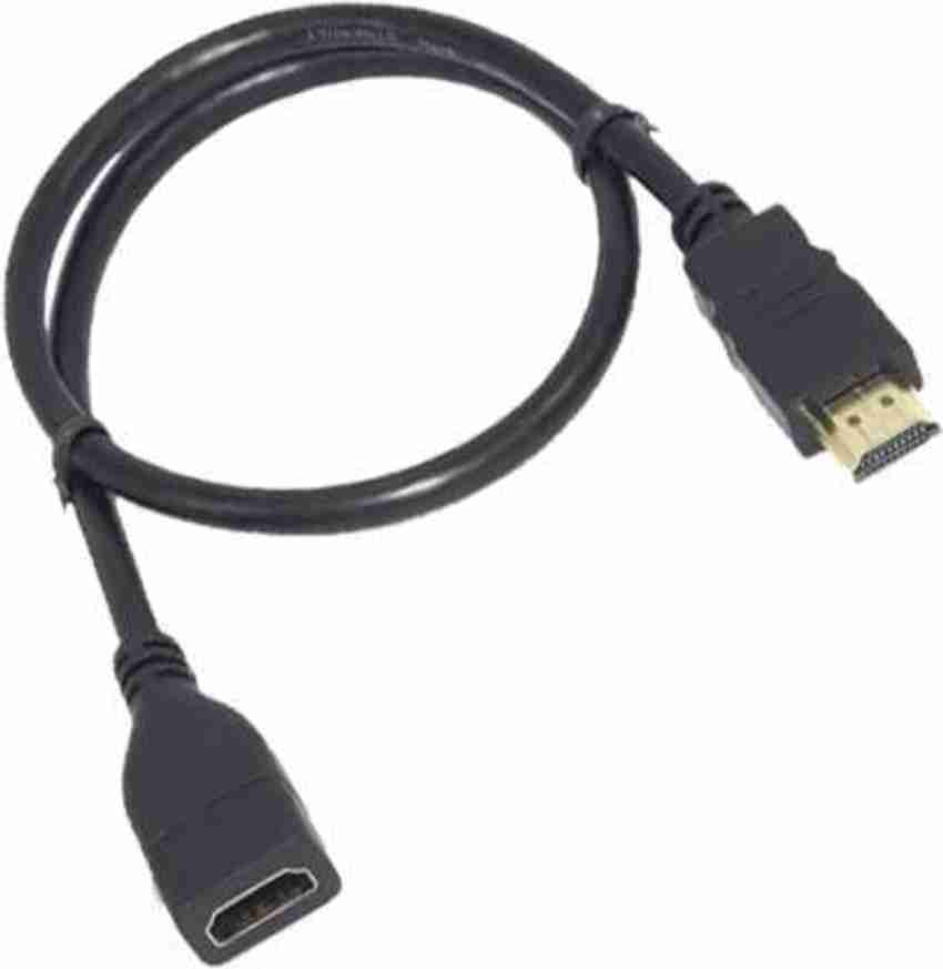 VENZY TV out Cable HIGH SPEED HDMI EXTENSION CABLE HDMI MALE TO HDMI FEMALE CABLE LENGTH 50 CM