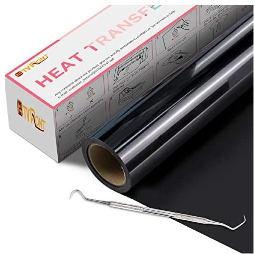 HTVRONT 12X25ft/30x750cm PU Heat Transfer Vinyl Roll for Cricut T-shirt  Craft Heat Press DIY HTV Film For Printing Clothing