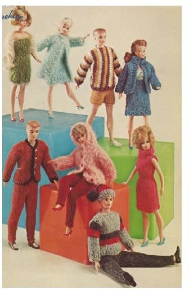 VINTAGE Knitting PATTERN to make Fashion Doll Clothes Boy Girl