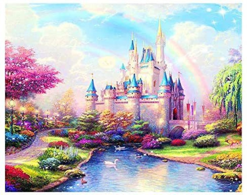 Disney Castle Painting  Art Of Paint By Numbers