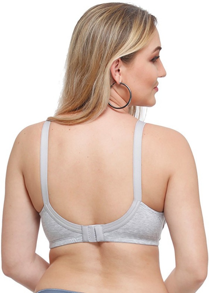 Buy maashie Maashie Lace Full Coverage wirefree non-padded bra 5002 M.Grey  42 ( C ) Women Minimizer Non Padded Bra Online at Best Prices in India