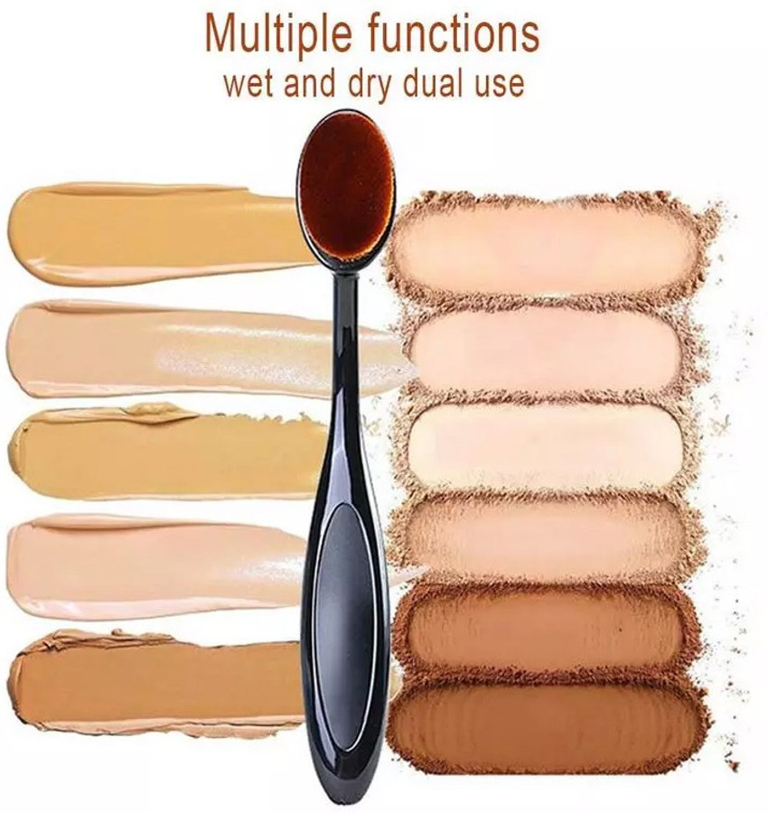 BELLA HARARO Extra Soft Flat Foundation Brush and Oval Spoon Brush