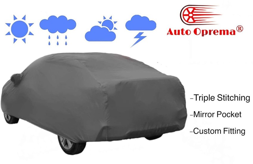 Buy Auto Oprema Grey Matty Car Body Cover with Mirror Pockets for