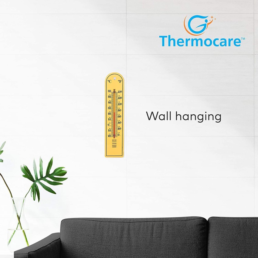 Thermocare thermometer for room temperature mercury Wall mounting analog  WOODEN BODY Room temperature for Wall Mounting Wood Room Thermometer -  Thermocare 