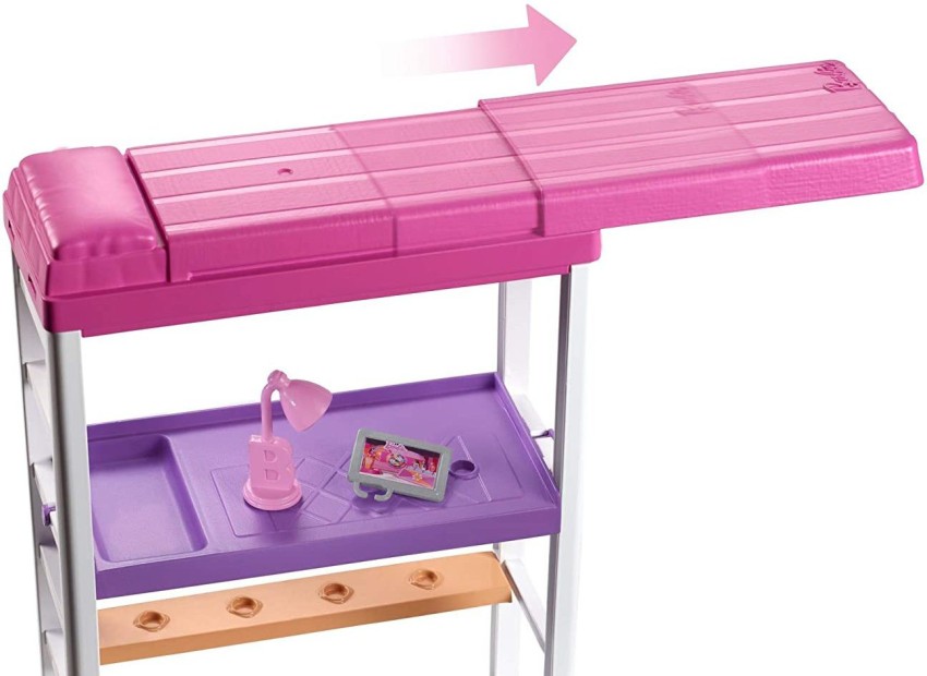 Doll loft bunk bed set with on sale vanity and chair