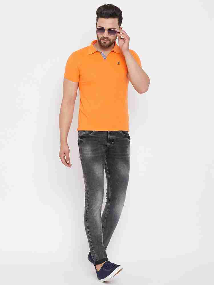 Harbor N Bay Graphic Print Men Polo Neck Orange T Shirt Buy