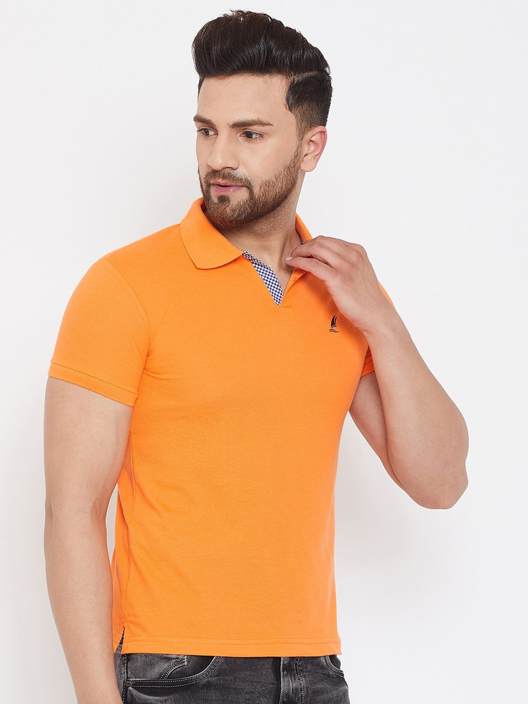 Orange polo t shirt new arrivals