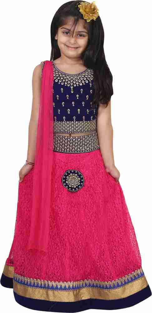 Crazeis Girls Lehenga Choli Ethnic Wear Embroidered Lehenga Choli