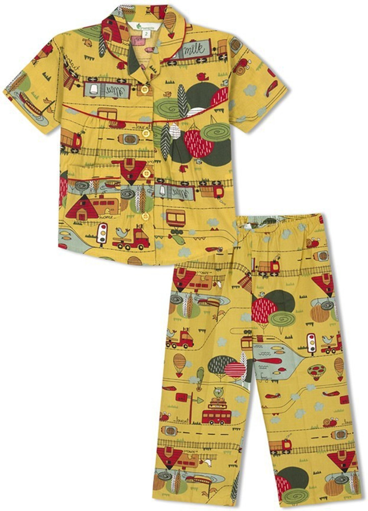 Green Apple Kids Nightwear Girls Printed Cotton Blend Price in India Buy Green Apple Kids Nightwear Girls Printed Cotton Blend online at Flipkart