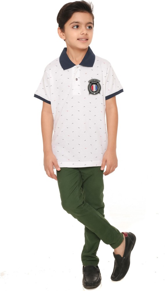 Flipkart Body Glove Boys Solid Cotton Blend Regular T Shirt Polo Neck