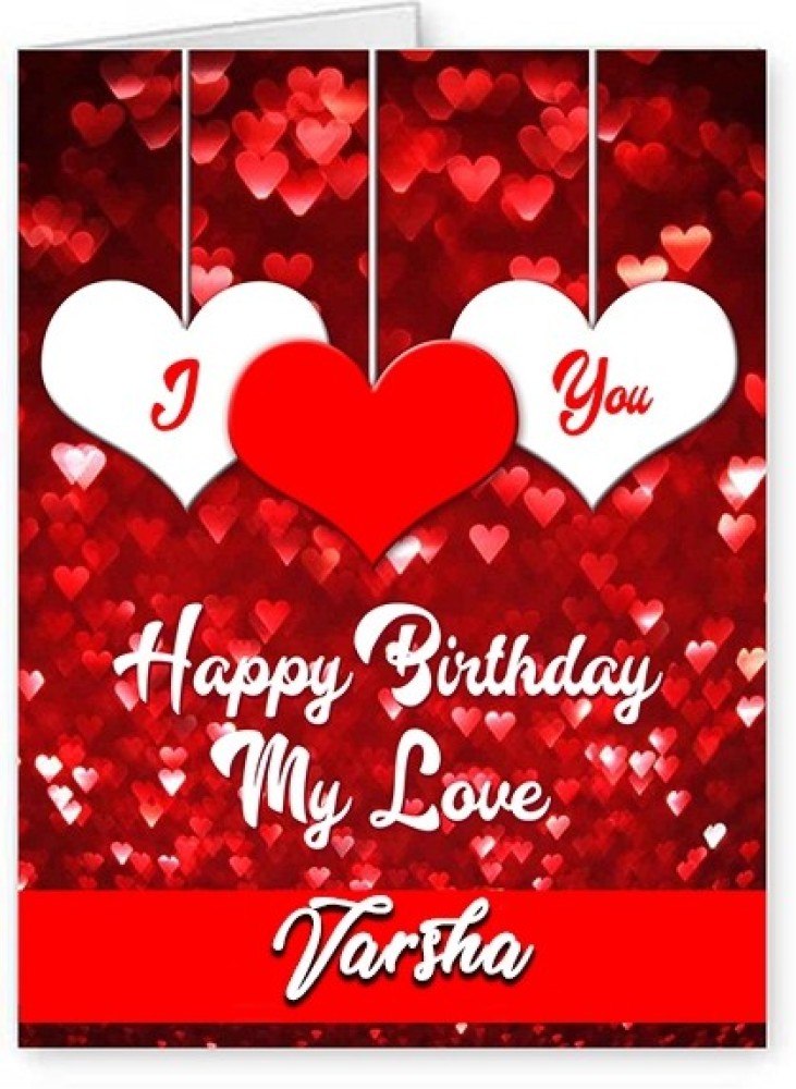 Varsha Name Card | Cute birthday wishes, Birthday wishes cake, Happy  birthday wishes cake