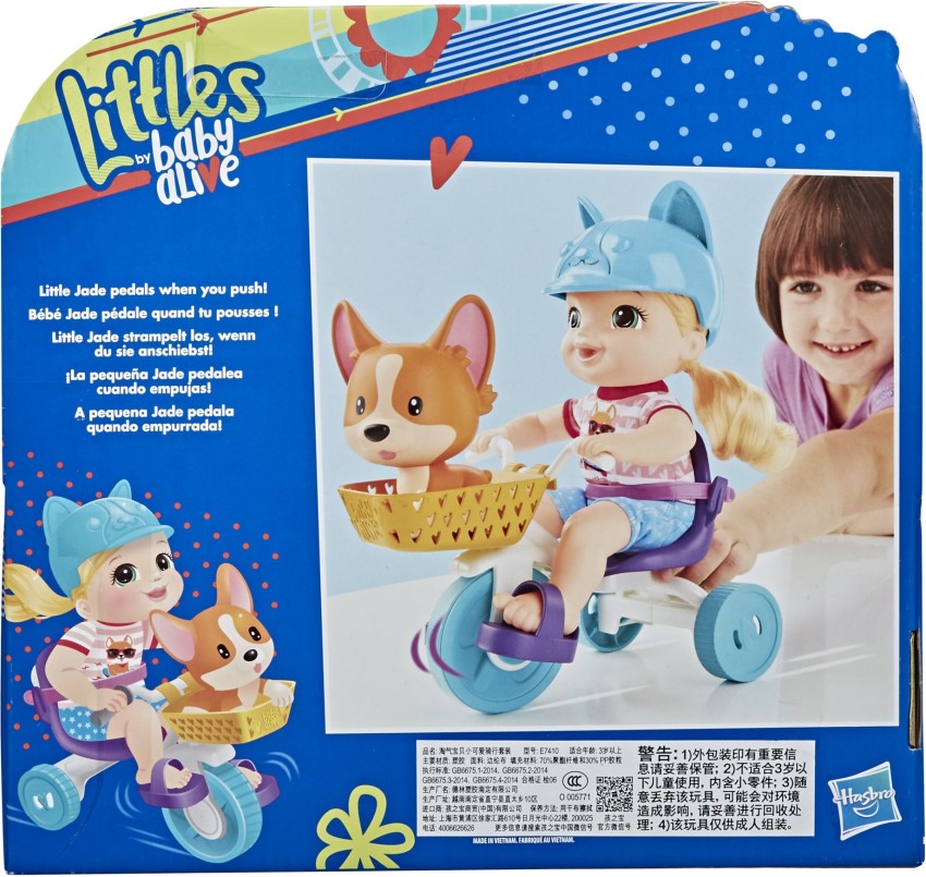 Hasbro Baby Alive Littles Doll Push and Kick Stroller Bebe Reborn Doll  Tricycle Bonecas Reborn Baby Kids Toys for Children Gift