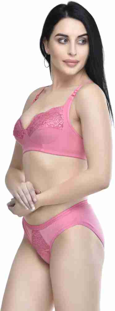 Alvi Plain Ladies Baby Pink Poly Cotton Bra, For Inner Wear at Rs