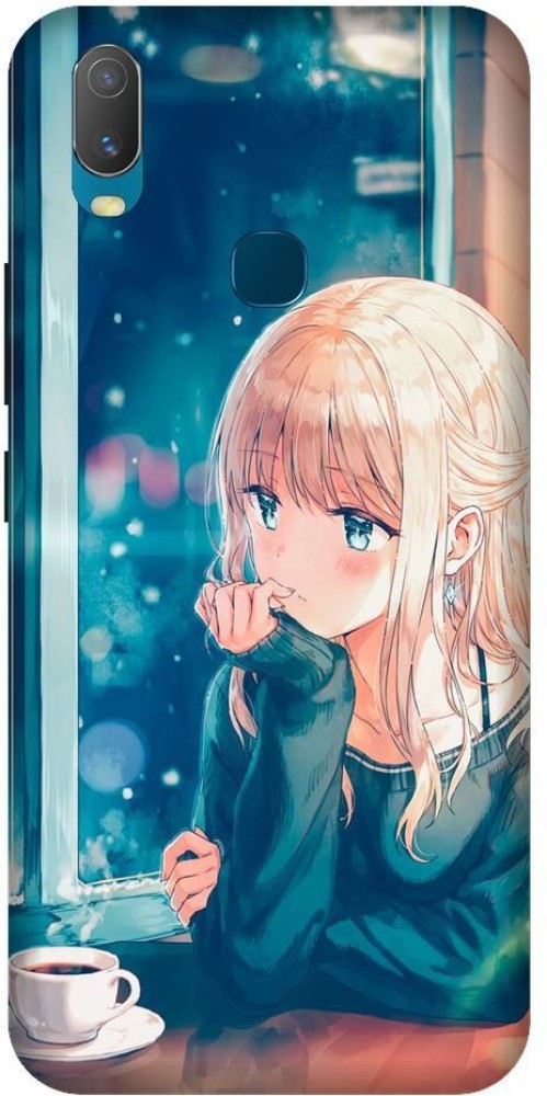 Alone anime girl watch sunset evening 4K wallpaper download