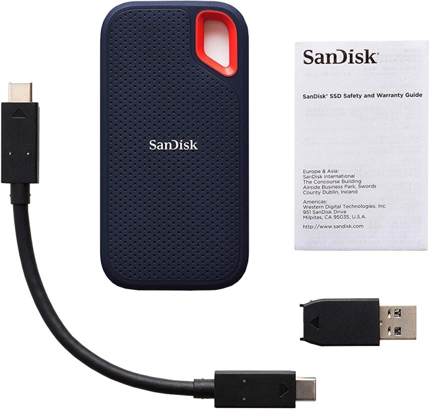 Disque SSD portable externe USB 3.2 Extreme de 4 To de SanDisk  (SDSSDE61-4T00-G25)