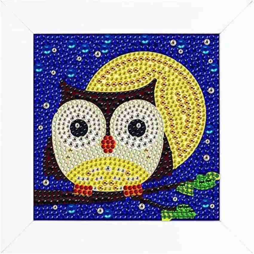 wanxing Small and Easy Owl Moon DIY 5d Diamond Painting Kits with Frame for  Beginner with Frame for Kids 6X6 inch - Small and Easy Owl Moon DIY 5d Diamond  Painting Kits