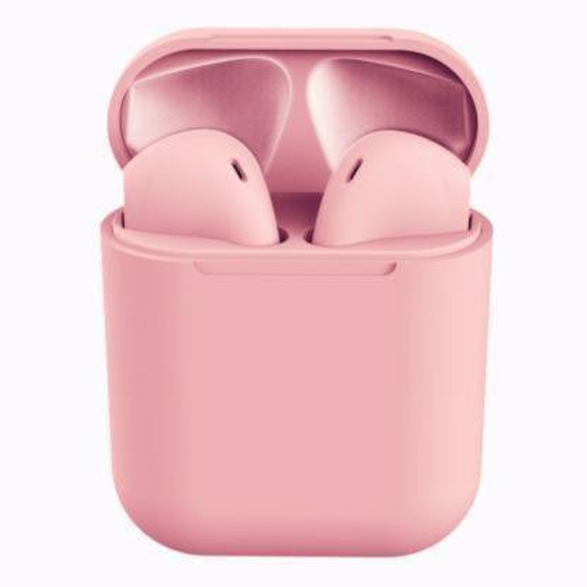 vk integrate i12 twins earbuds Bluetooth with microphone Pink