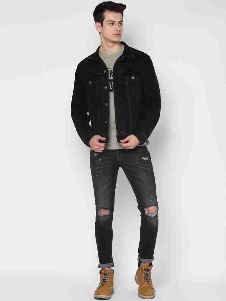 American eagle black hot sale jean jacket