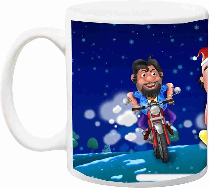 Stylotrendz Motu aur Patlu ki Jodi wishing Merry Christmas Ceramic