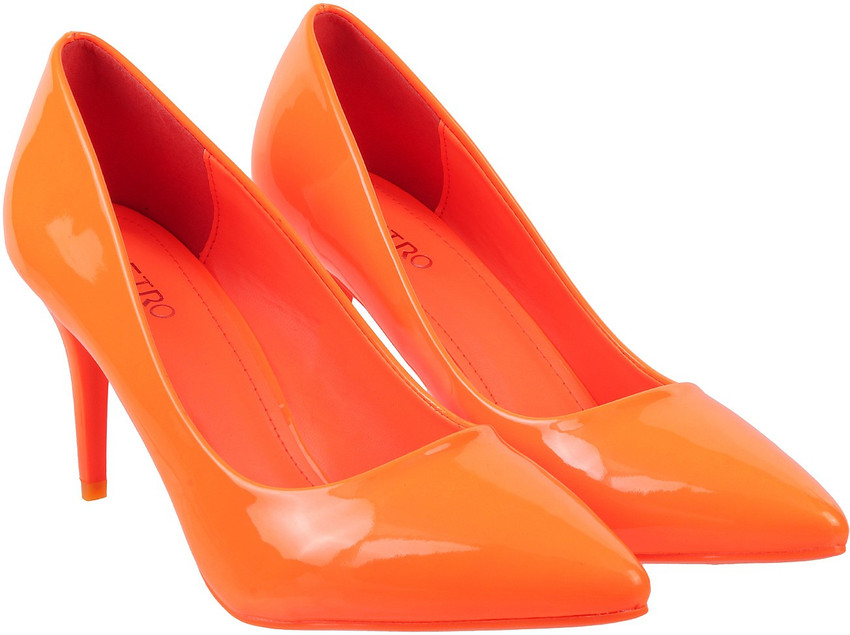 Orange high heel store shoes