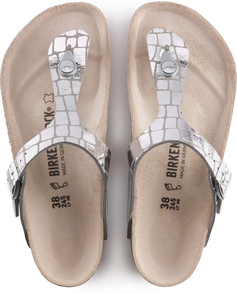 BIRKENSTOCK Gizeh Regular Width Women Silver Casual Buy