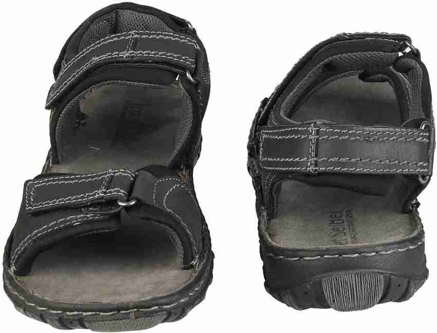 Josef Seibel Men Black Sandals Buy Josef Seibel Men Black