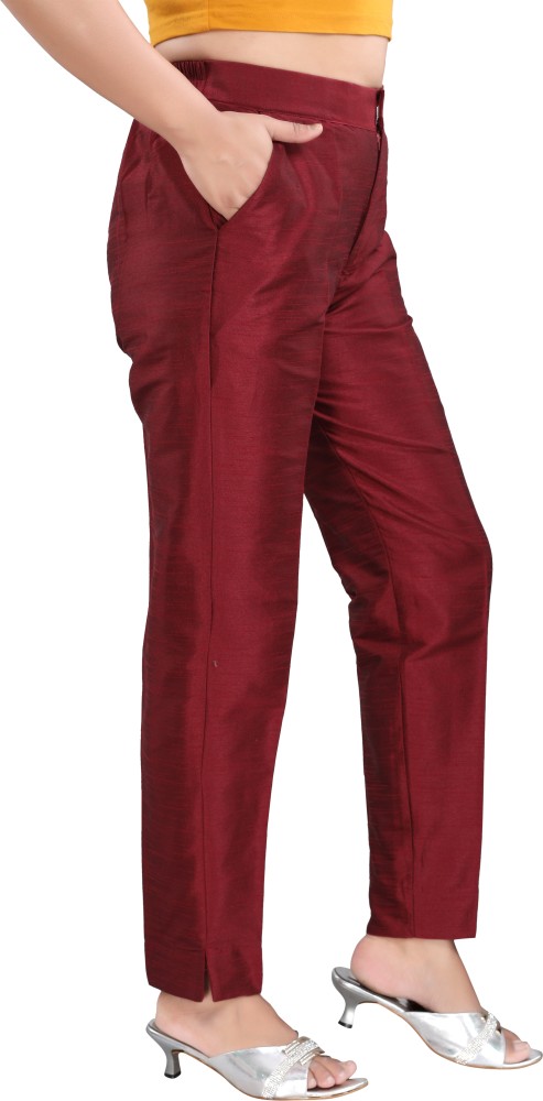 Unique 21 wide leg trousers in red satin  ASOS