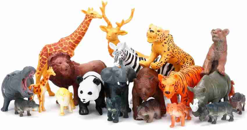 Safari Animals Figures Toys, Realistic Jumbo Wild Zoo Animals