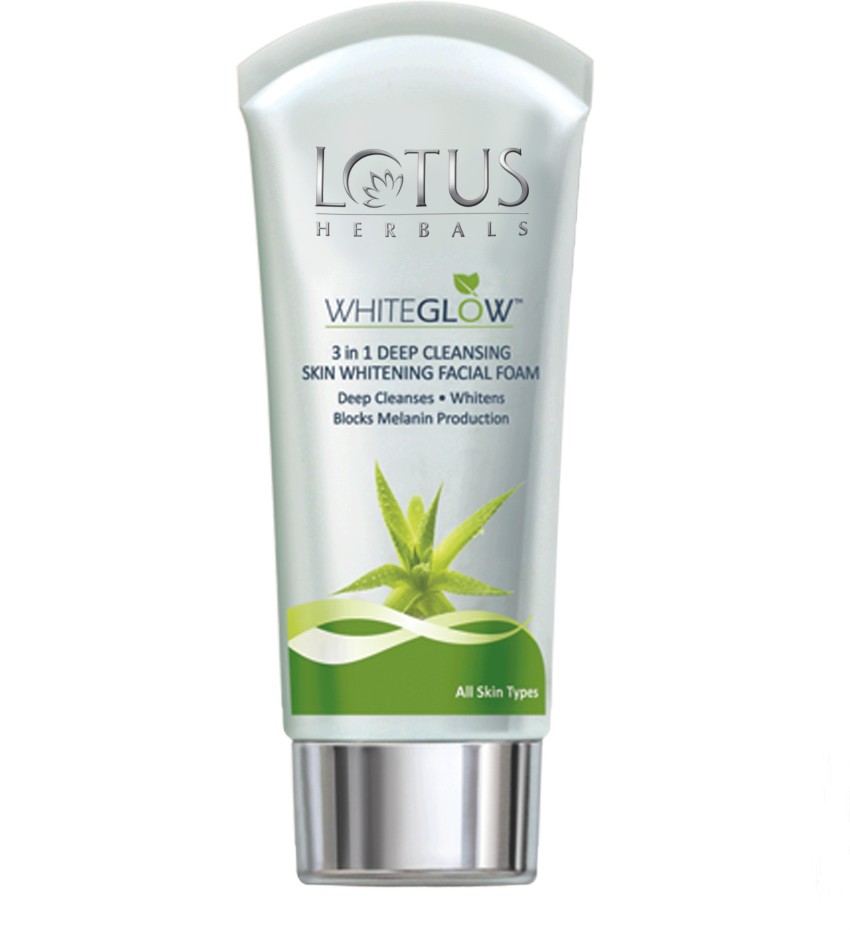 LOTUS HERBALS WhiteGlow 3 In 1 Deep Cleansing Skin Whitening Facial Foam face wash for all skin types Face Wash