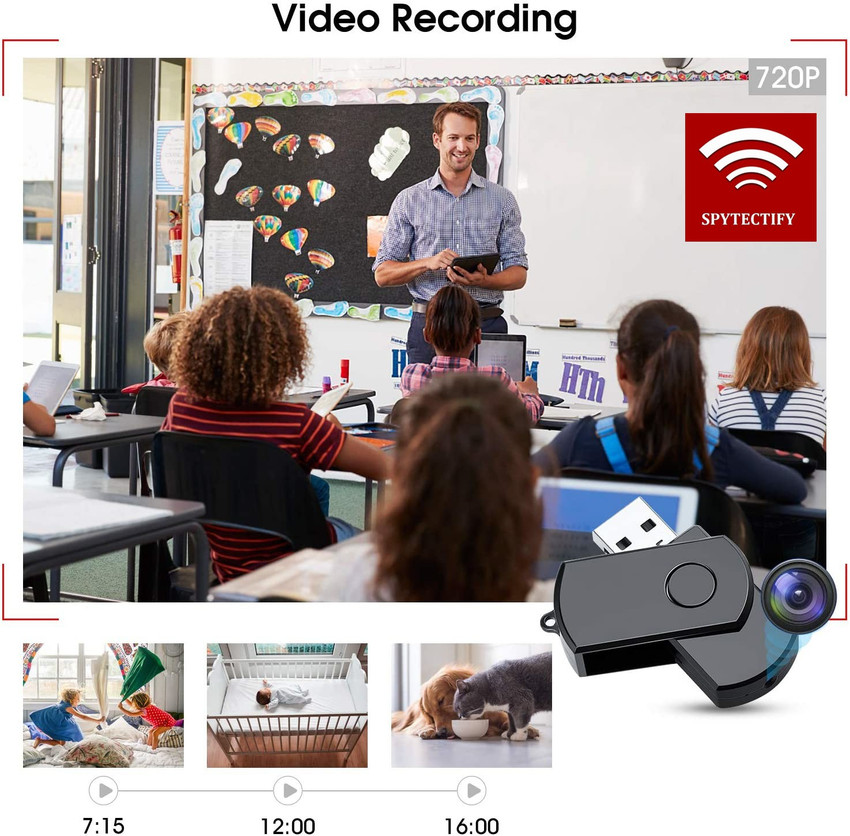 SPYTECTIFY Hidden Camera Wireless Mini Spy USB Cam Ourdoor Indoor