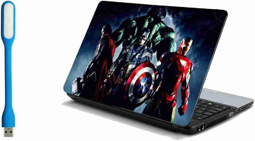 Namo Art Avengers Laptop Skin Stickers with USB LED Light for HP Dell Lenovo Acer Asus 15.6 Inch Laptops Notebooks Combo Set Price in India Buy Namo Art Avengers Laptop Skin Stickers with USB