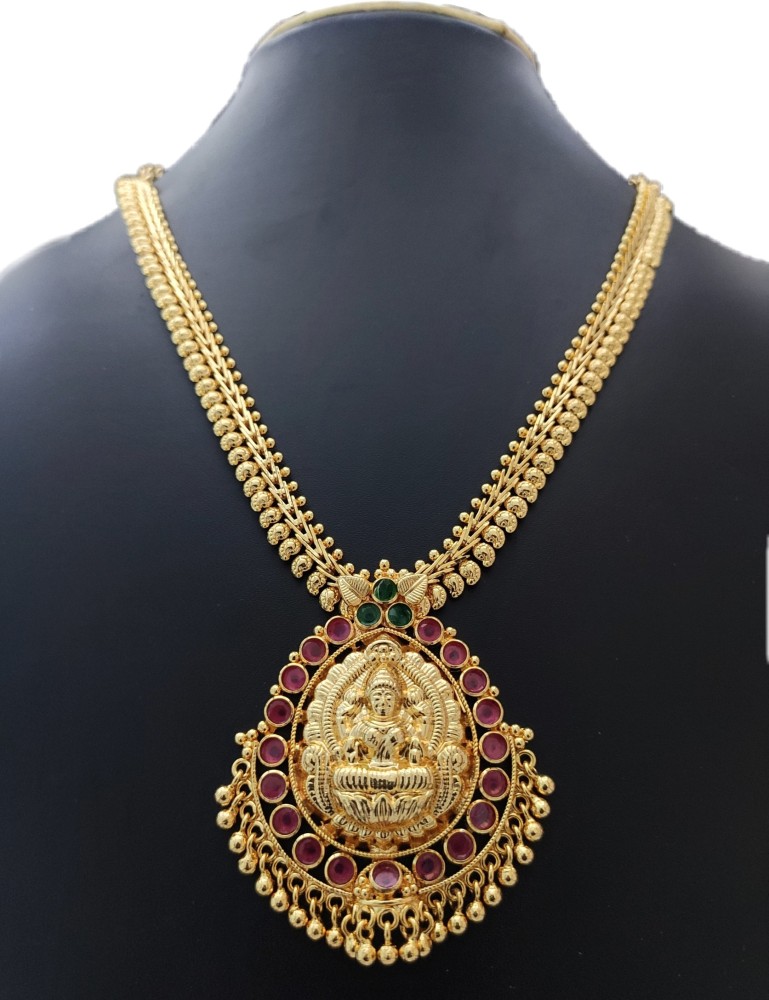 Hanaa Laxmi One Gram Gold Covering Micro Plated Jewellery Short Kodi Necklace Chain Gold-plated Plated Alloy Chain