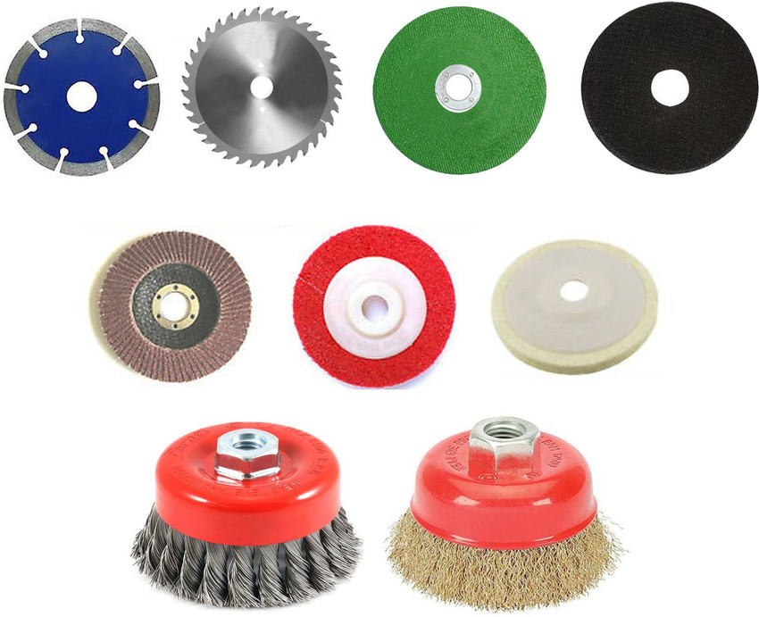 Mass Pro Wheel Grinding Angle Grinder set 9Pc 4inch Angle Grinder