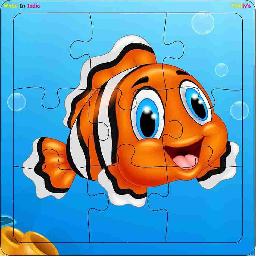 Fiddlys Fiddly's Wood Jigsaw Puzzles for Children - 9 Pieces (Sea World  Pack of 4) - Fiddly's Wood Jigsaw Puzzles for Children - 9 Pieces (Sea  World Pack of 4) . Buy
