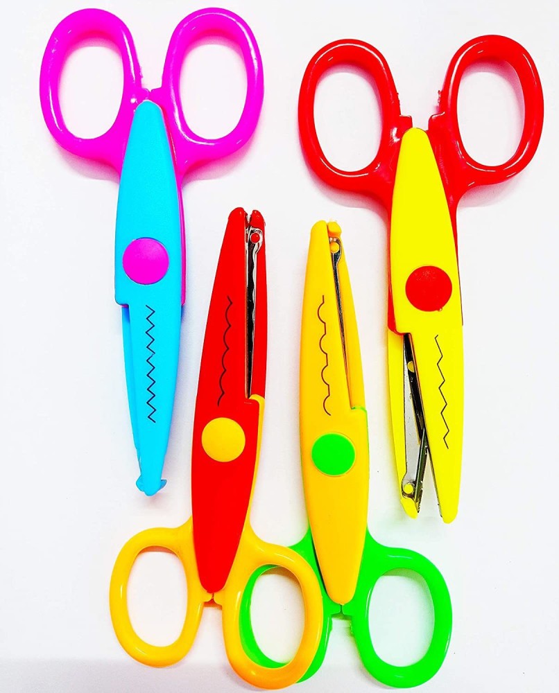 6pcs Craft Scrapbooking Scissors: Decorative Edge ABS Resin