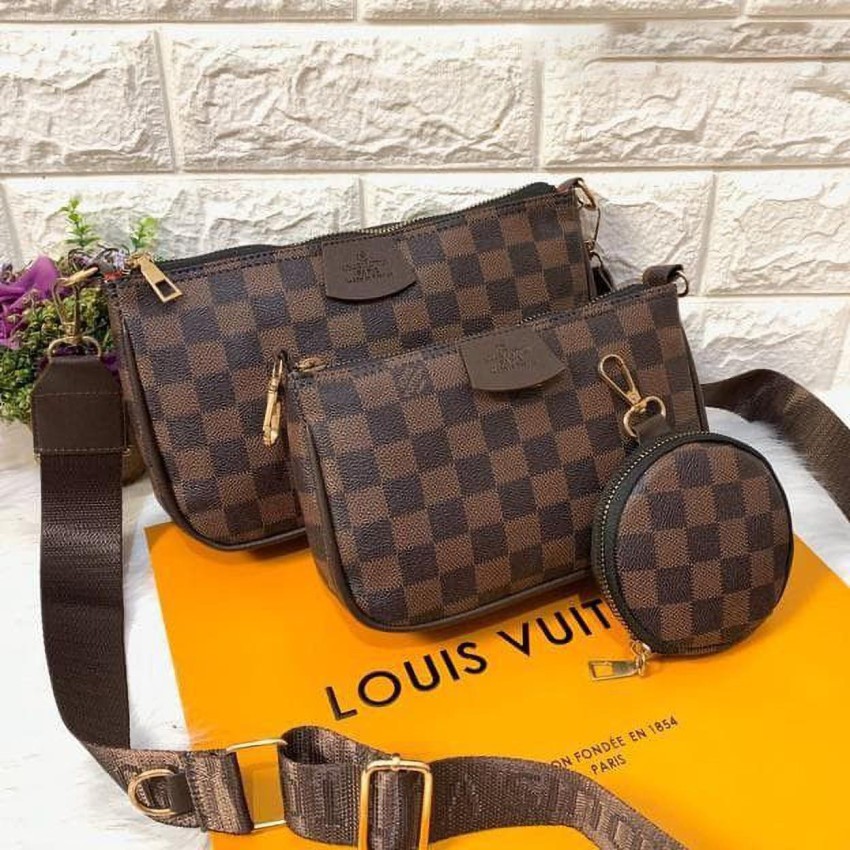 leather crossbody bag Louis Vuitton Brown in Leather - 34870442