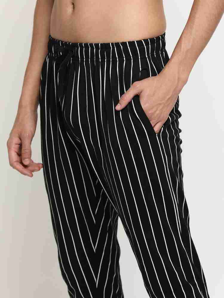 LEWEL Striped Men Black, White Track Pants - Buy LEWEL Striped Men Black,  White Track Pants Online at Best Prices in India