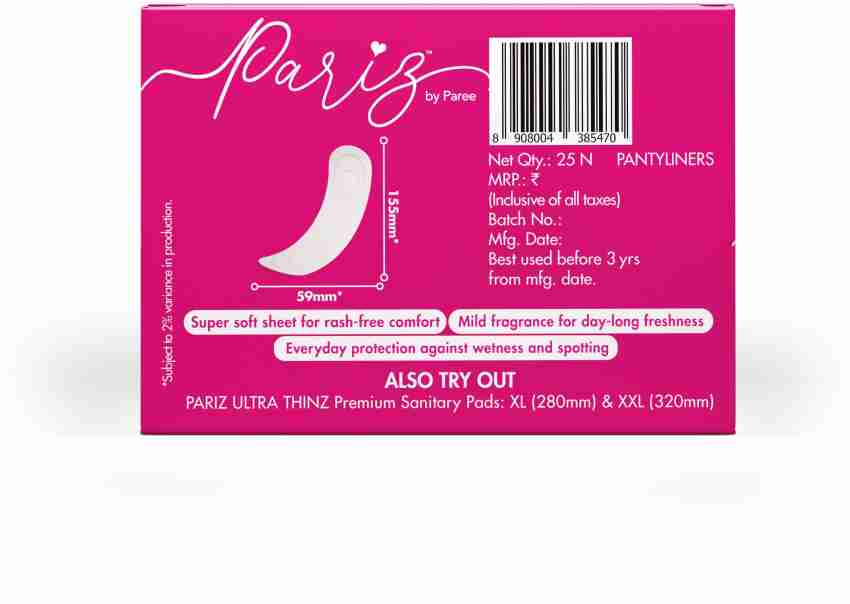 Buy Evereve Anti-Bacterial Panty Liners for Women, Pack of 60, 180mm  Length, with Aloe Vera, Protection Against Leakage, Discharge & Rashes for  8 hours, provides freshness for non-period days & spotting Online